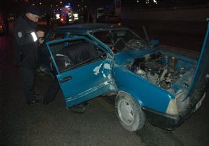 Buzlanan alt geçitte takla attı